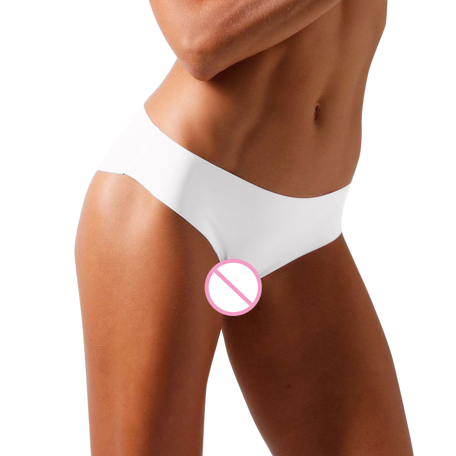 thumbnail image 3 of Braguitas deportivas de seda helada para mujer: ropa interior sexy sin costuras y de cintura baja para todas las estaciones, 3 of 6